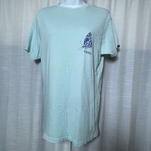 Vans Off The Wall Right Into The Air Butterfly T Shirt Blue Slim Mens SZ Small
